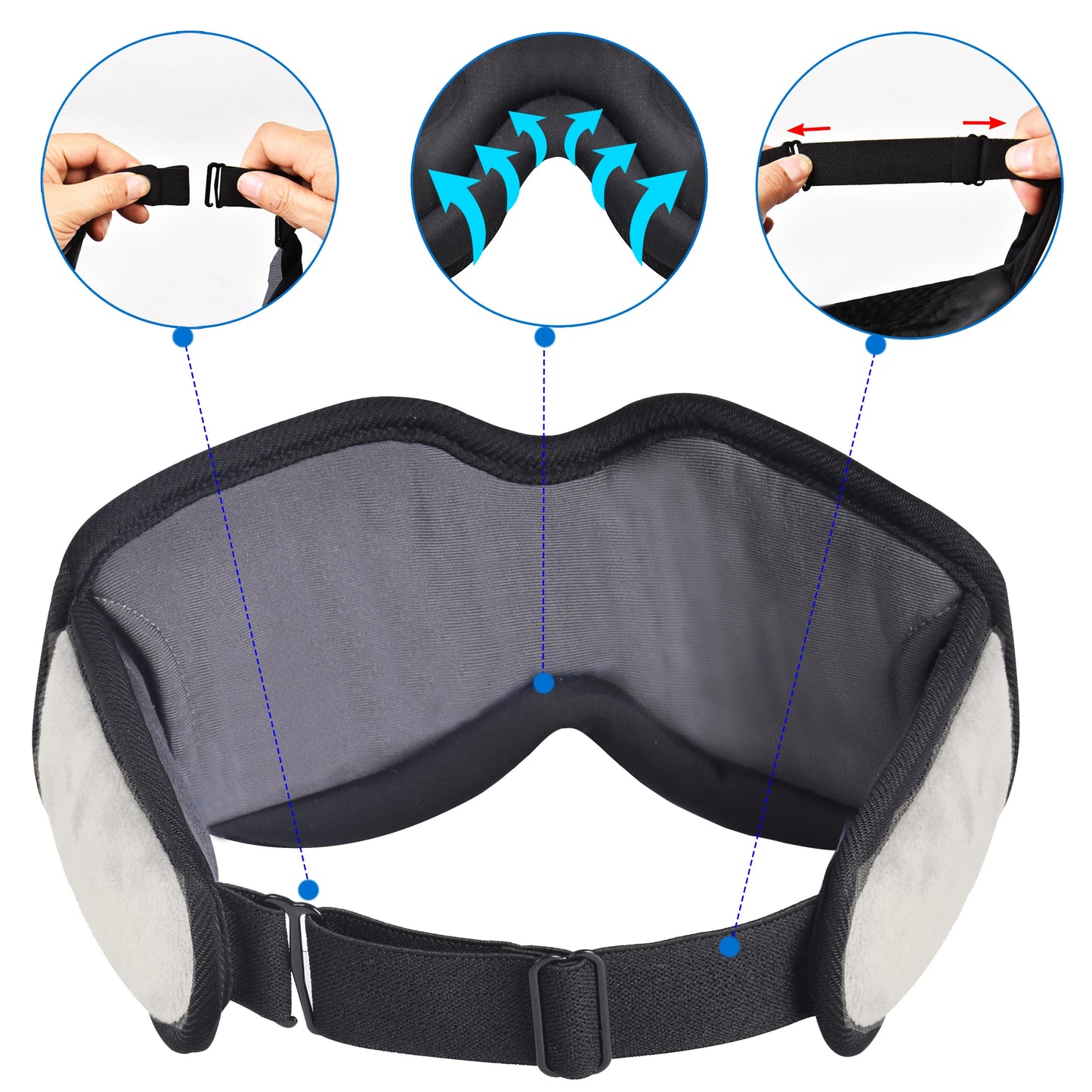 Smart Sleep Mask with Bluetooth Headphones